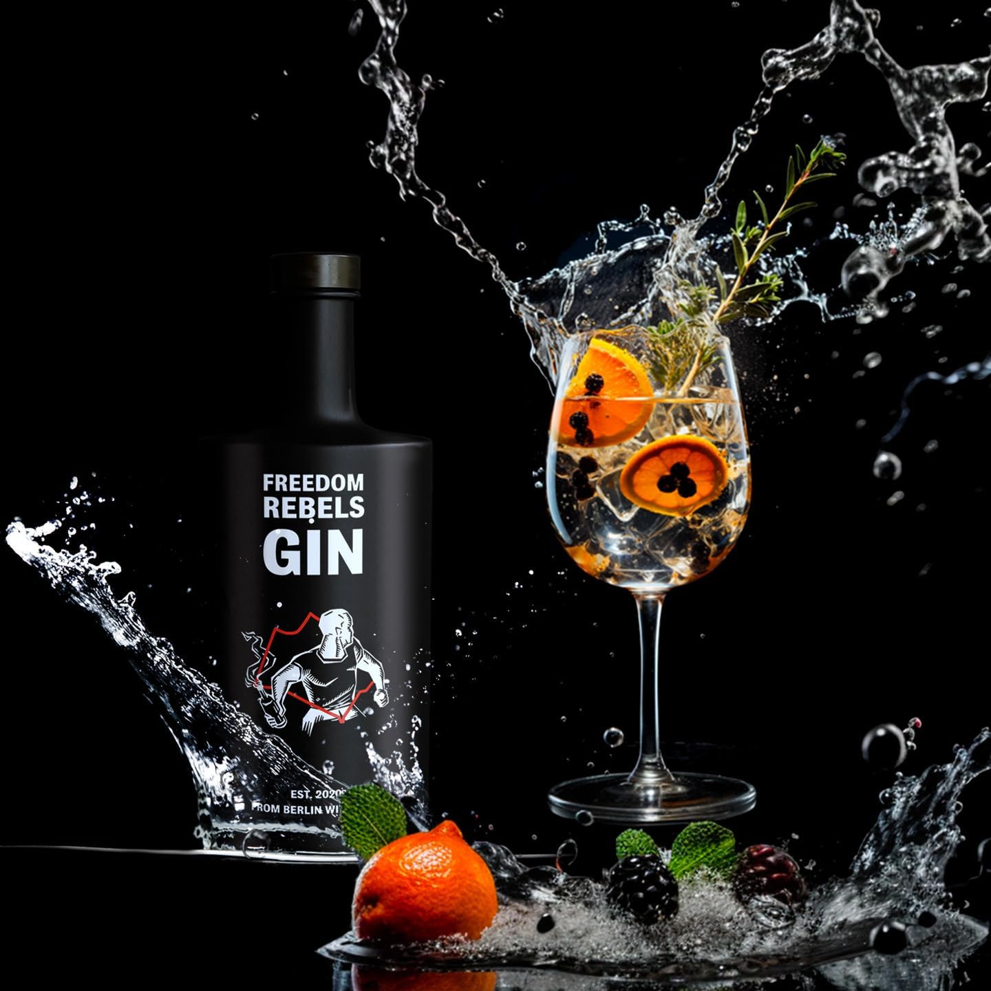 FREEDOM REBELS GIN – From Berlin with Love – Premium Craft Gin – 0.5l – 50%