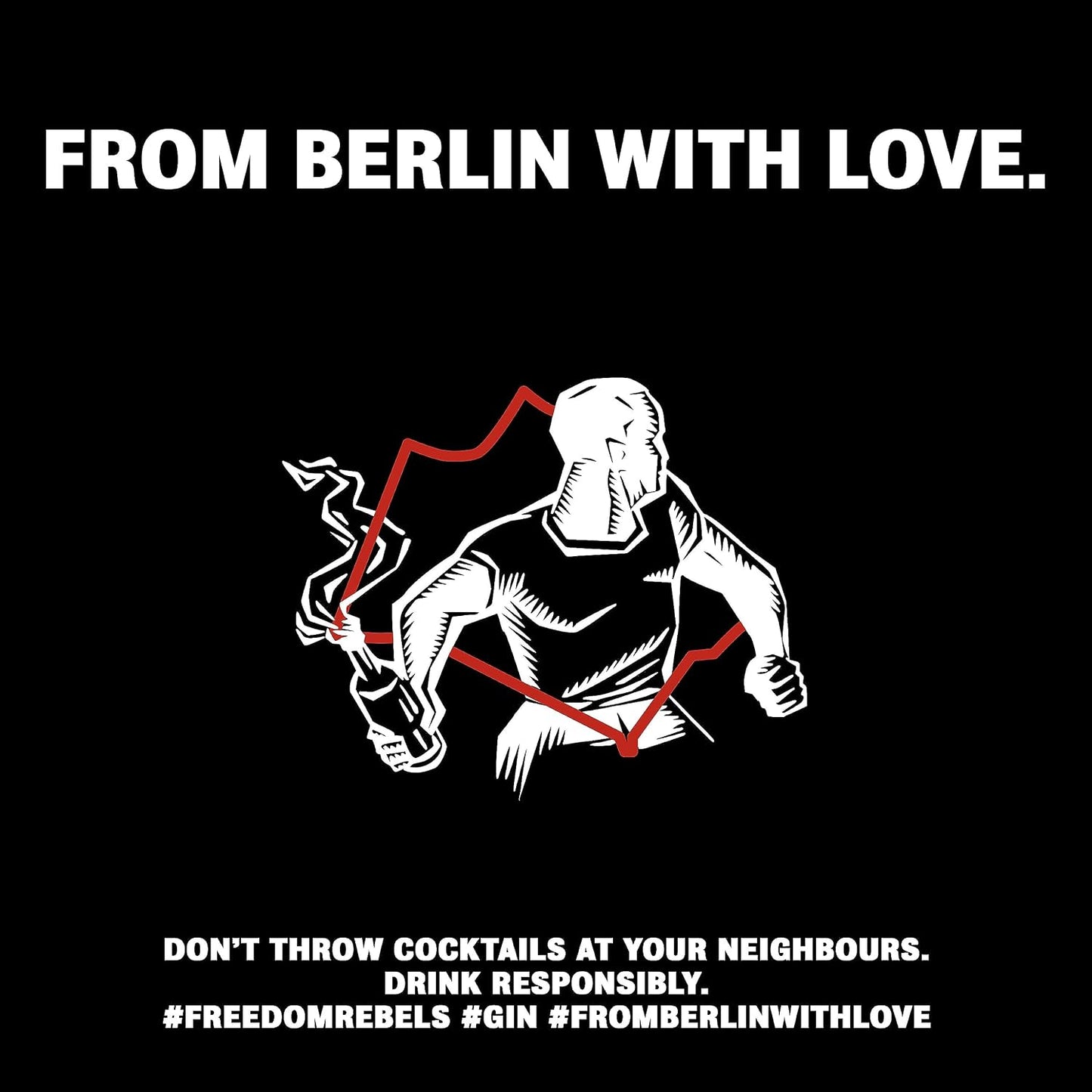 FREEDOM REBELS GIN – From Berlin with Love – Premium Craft Gin – 0.5l – 50%